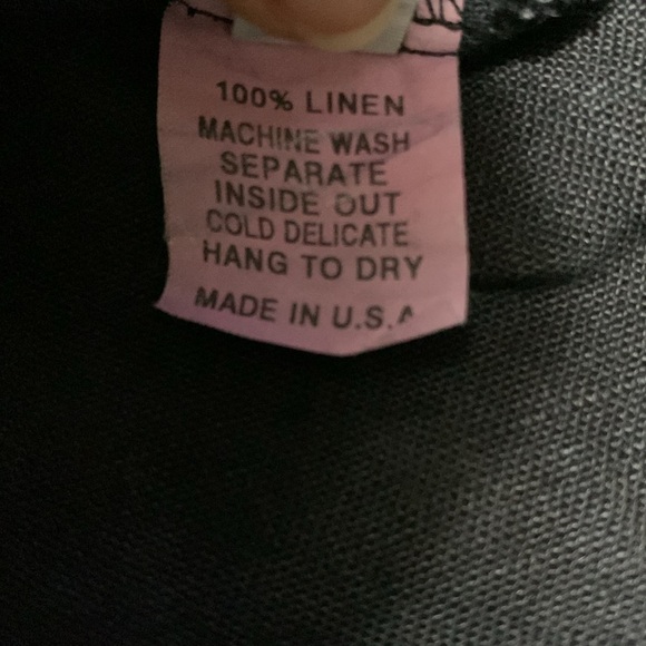 Steel Pony Women 100% Linen Crochet Tye Dyed Dark Blue Asymmetrical Dress XL - Picture 11 of 14